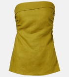 Faithfull Caen strapless linen top
