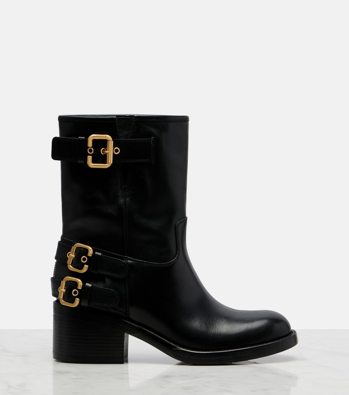 Chloé Dakota leather biker boots
