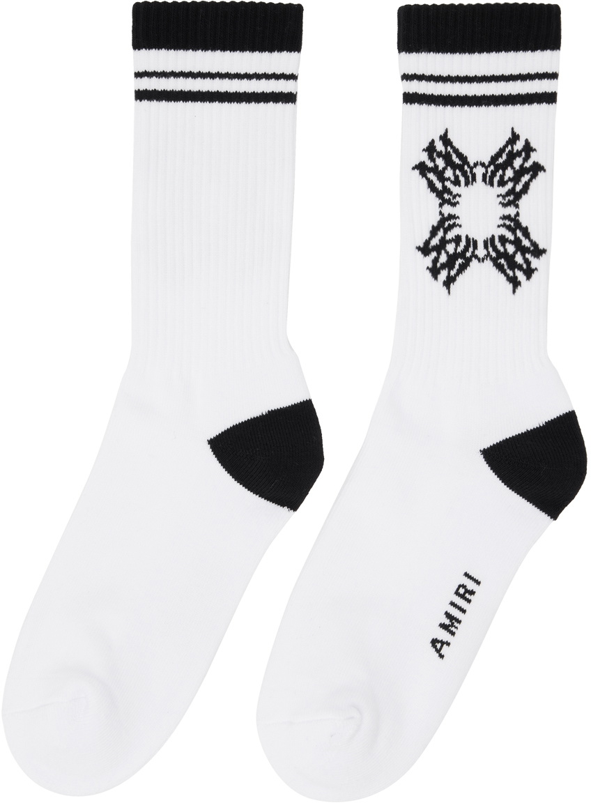 AMIRI White & Black MA Quad Socks Amiri