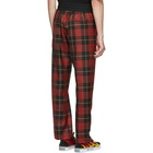 Palm Angels Red Check Sleek Track Trousers