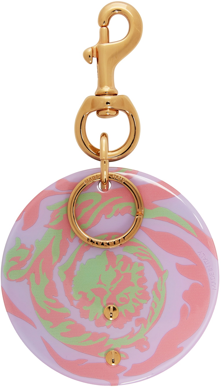 Versace Green & Purple 'La Medusa' Keychain