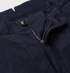 MAN 1924 - Navy George Cotton and Linen-Blend Suit Trousers - Navy