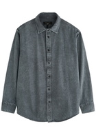 Rag & Bone Matthew Faded Denim Shirt Blue