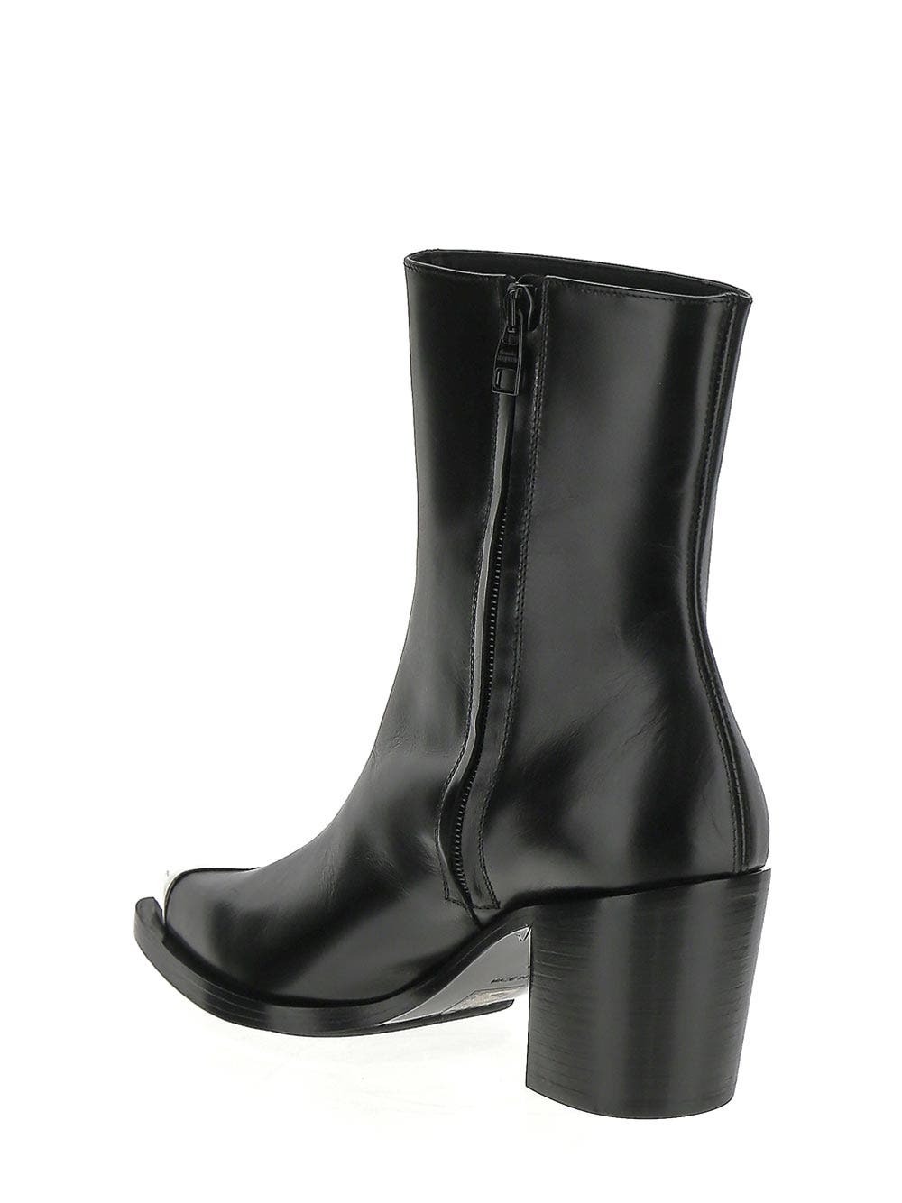 alexander mcqueen マックィーン　パンクトゥメタルブーツ Alexander Mcqueen Punk Bootie In Black And Silver Alexander McQueen