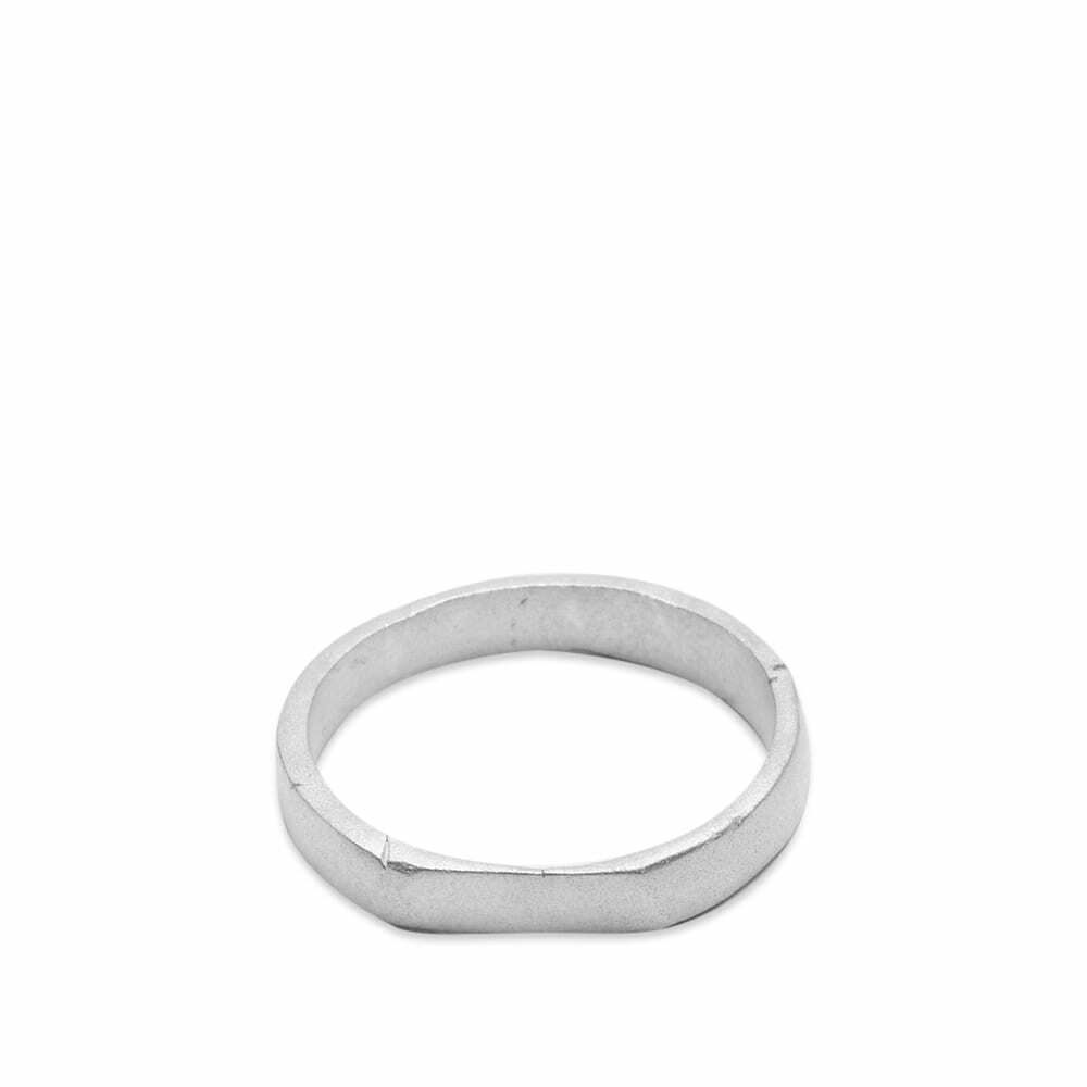 Photo: Pearls Before Swine Men's Polished Sliced Band UD Ring in Silver