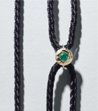 Octavia Elizabeth Parachute Nesting Gem 18kt gold bracelet with emerald