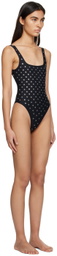Alexander Wang Black Hotfix One-Piece Swimsuit