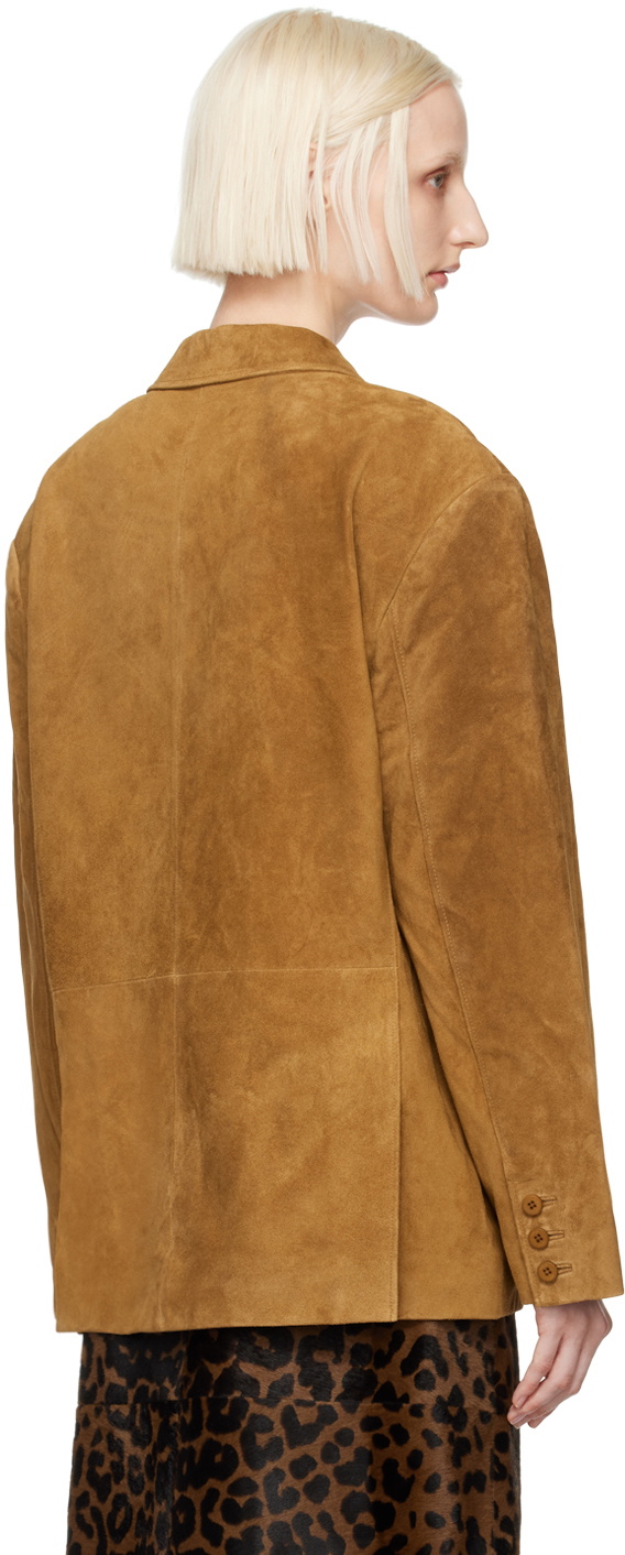 Staud Tan Corrine Leather Jacket