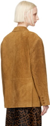 Staud Tan Corrine Leather Jacket