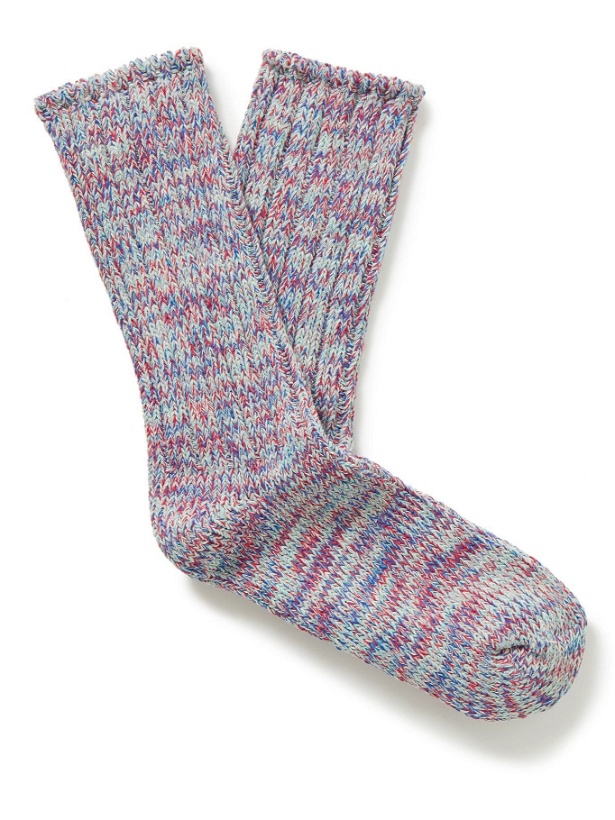 Photo: Thunders Love - Blend Ribbed Recycled Cotton-Blend Socks