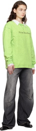 Acne Studios Green Logo Stud Sweatshirt