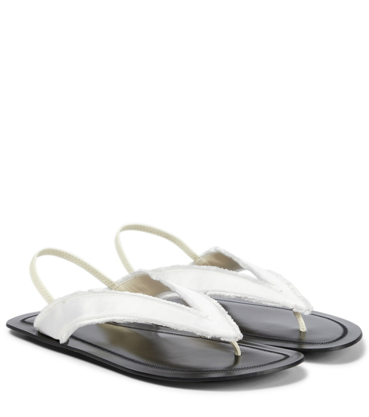 Photo: The Row - Fray satin thong sandals