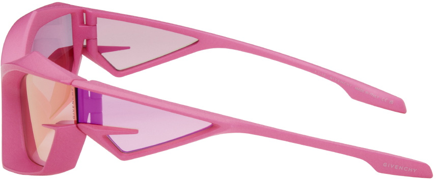 【GIVENCHY】Giv Cut シールド サングラス ピンク Givenchy - Giv Cut Unisex Sunglasses in Nylon - Pink
