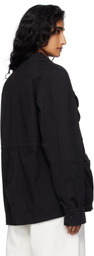 OPEN YY Black Multi Pocket Safari Denim Jacket