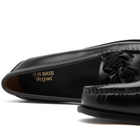 Bass Weejuns Women's Penny Flora Loafer in Black Leather