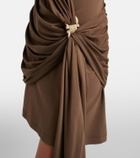 Ferragamo Draped gathered jersey minidress