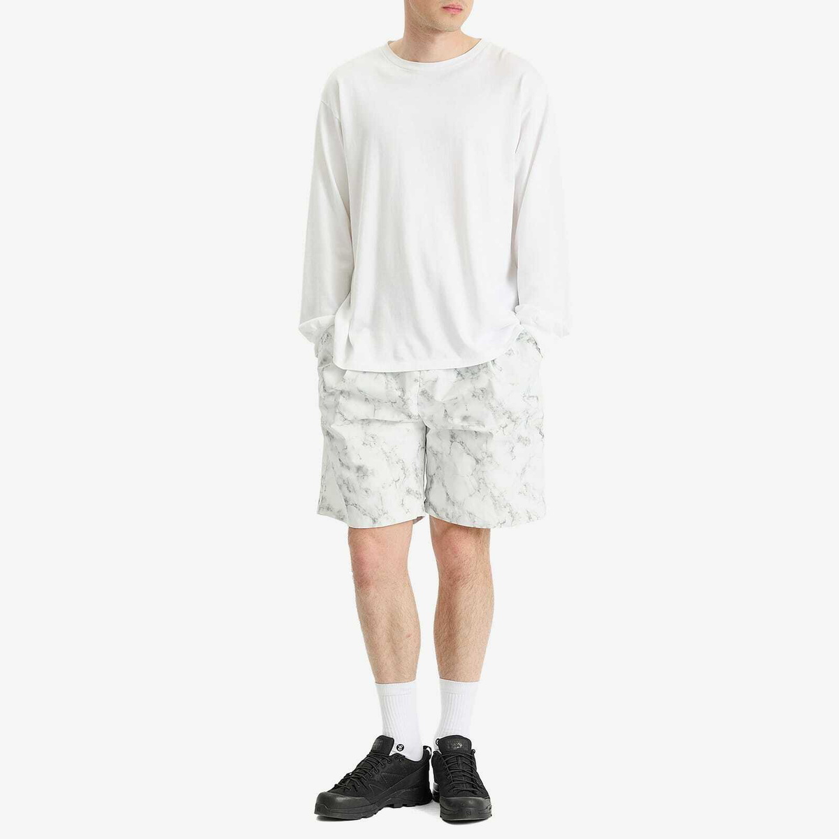 Uniform Experiment Men's Marble Tech Shorts in White