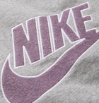 Nike - Logo-Appliquéd Mélange Loopback Cotton-Blend Jersey Sweatshirt - Gray