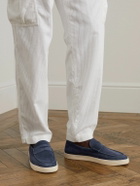 Brunello Cucinelli - Suede Penny Loafers - Blue