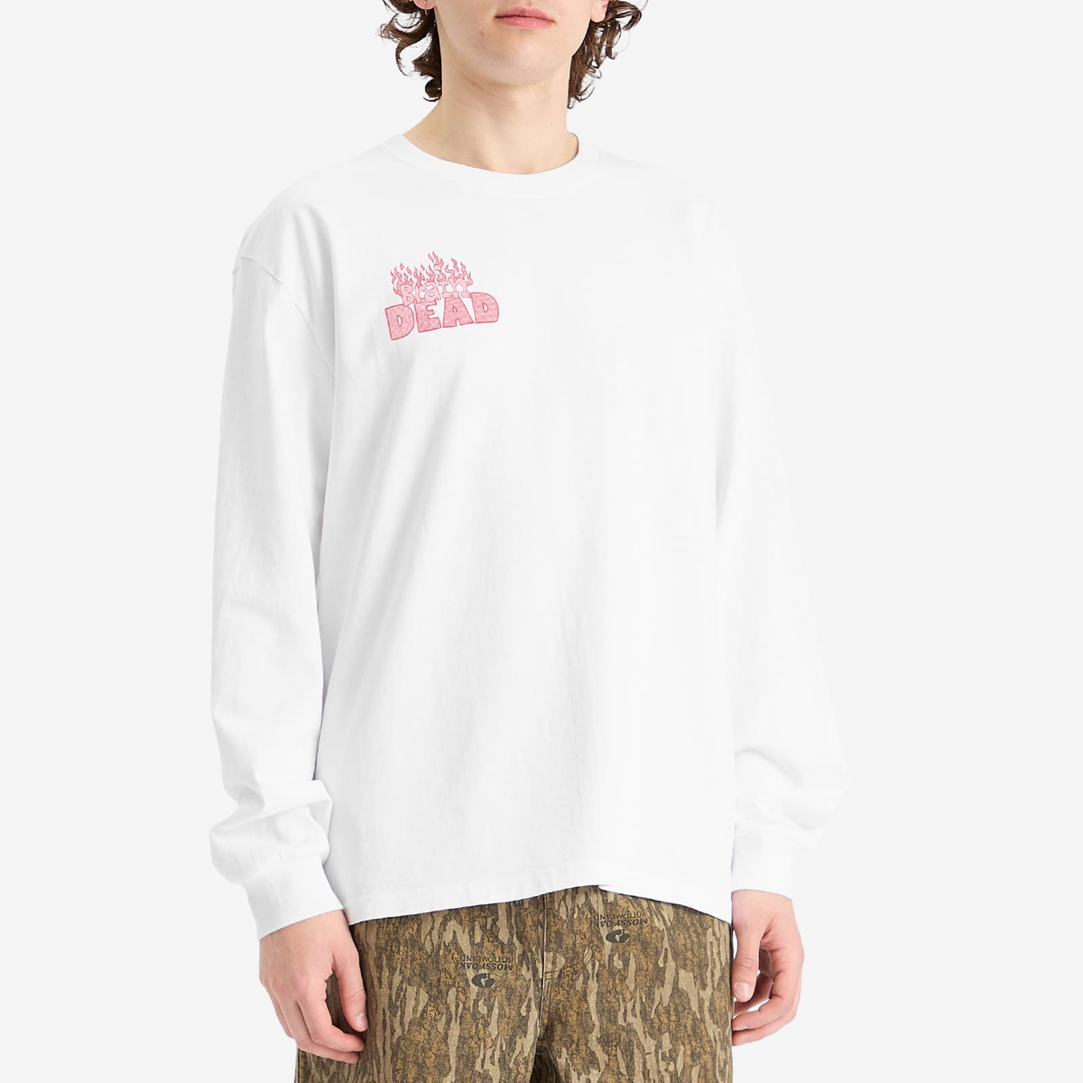Brain Dead Men's Judgement Long Sleeve T-Shirt in White