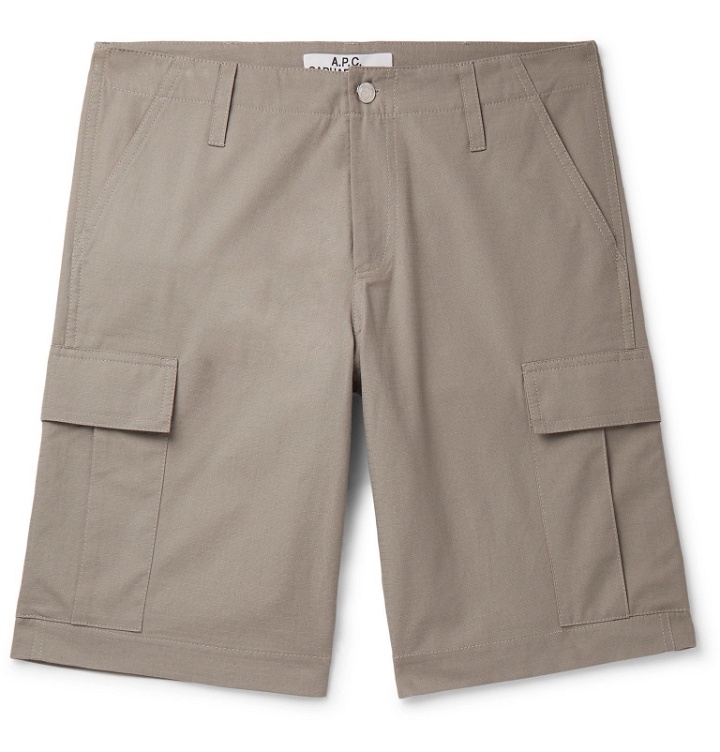 Photo: A.P.C. - Carhartt WIP Cotton-Ripstop Cargo Shorts - Gray