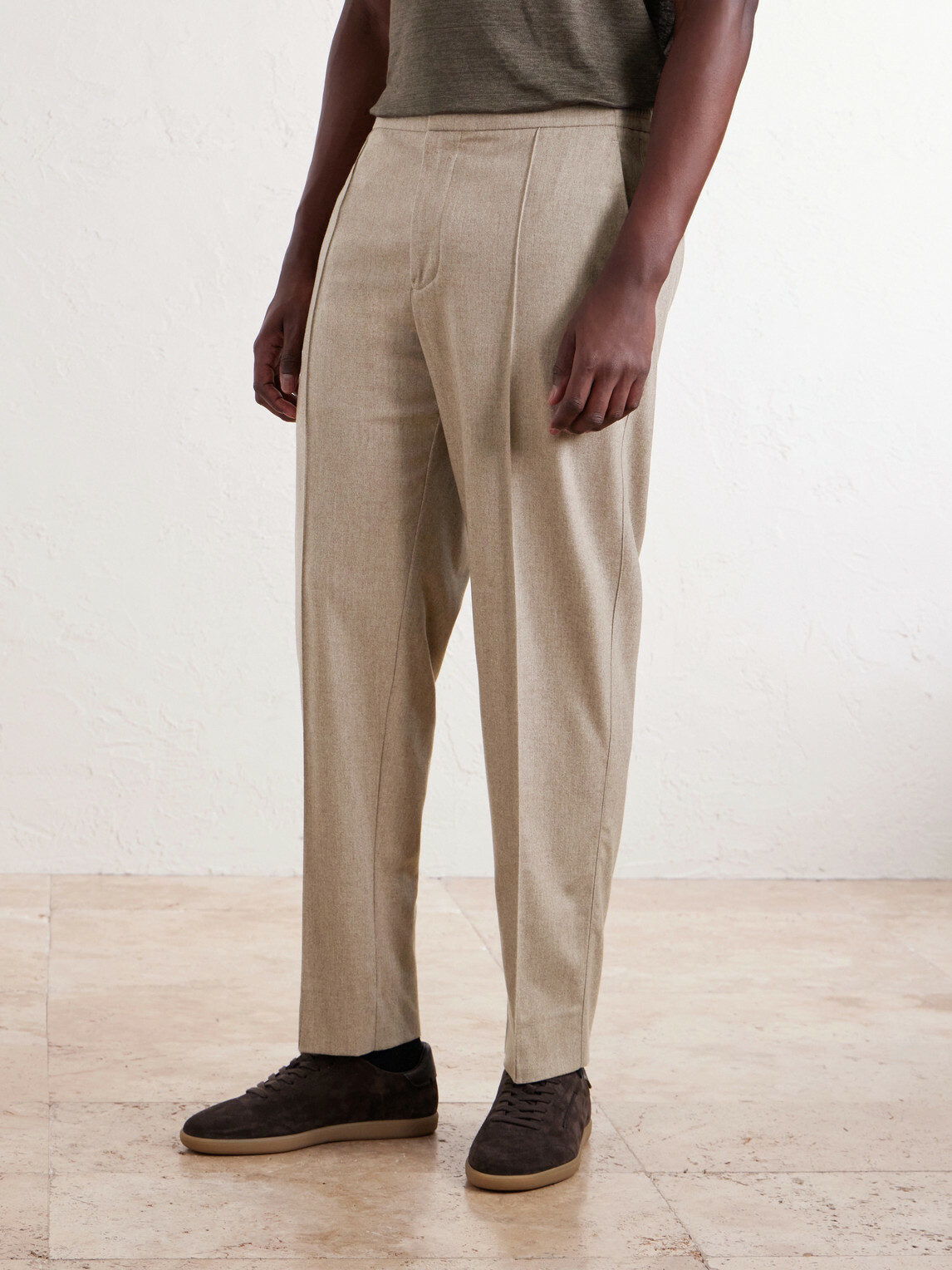 Zegna - Straight-Leg Wool, Cashmere and Silk-Blend Trousers - Brown