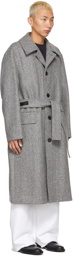 Solid Homme Grey Oversized Herringbone Jacket
