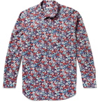 Engineered Garments - Floral-Print Cotton-Poplin Shirt - Blue