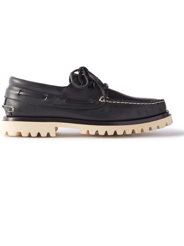 Photo: Officine Creative - Heritage Leather Boat Shoes - Black