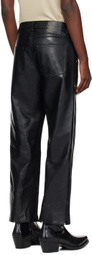 Nanushka Black Quido Regenerated Leather Trousers