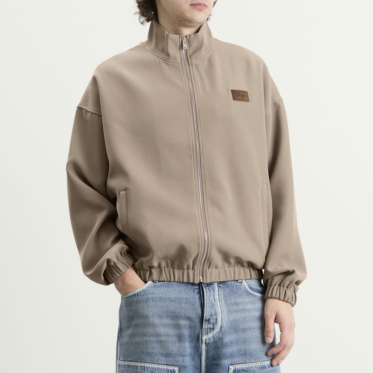 Amiri Men's Patch Cady Track Jacket in Dark Sand