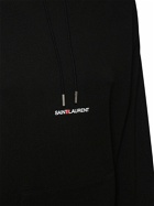 SAINT LAURENT - Logo Embroidery Cotton Jersey Hoodie