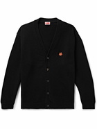 KENZO - Logo-Appliquéd Wool Cardigan - Black