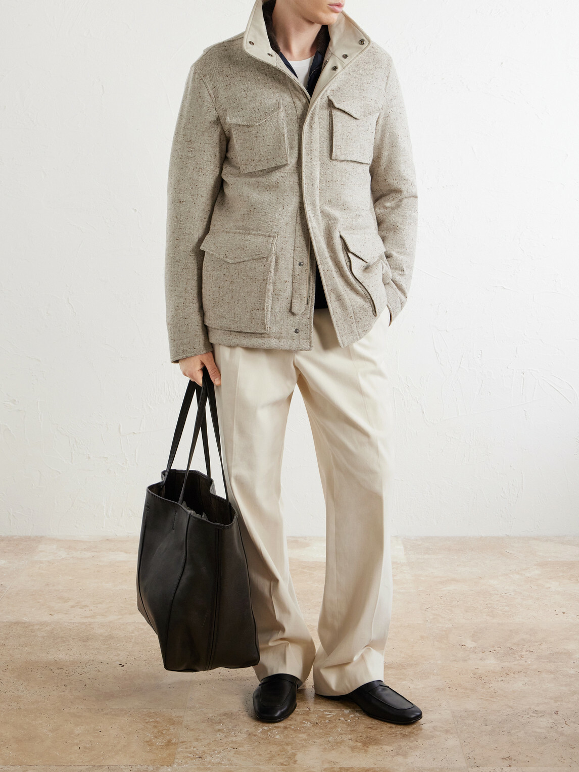 Herno - Virgin Wool-Tweed Field Jacket - Neutrals