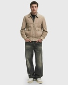 Schott NYC LC Aviator S Jacket Beige Mens Bomber Jacket