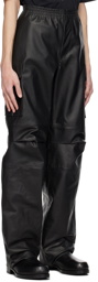 1017 ALYX 9SM Black Pleated Leather Cargo Pants