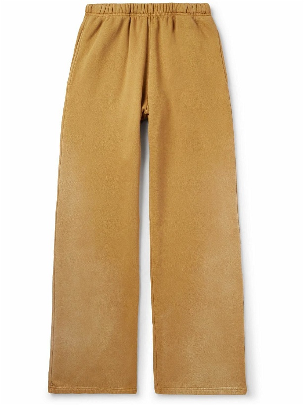 Photo: Les Tien - Puddle Straight-Leg Garment-Dyed Cotton-Jersey Sweatpants - Brown
