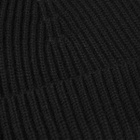 Studio Nicholson Men's Neam Fisherman Rib Beanie in Black