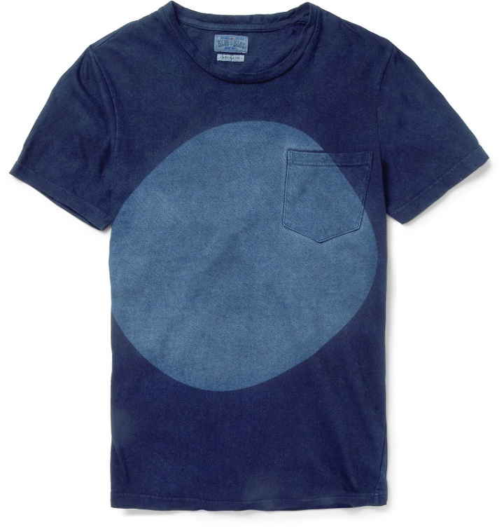 Photo: Blue Blue Japan - Indigo-Dyed Cotton-Jersey T-Shirt - Blue
