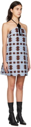 MINJUKIM Brown Halter Minidress