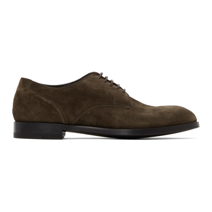 Photo: Ermenegildo Zegna Brown Suede Siena Flex Derbys