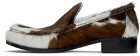 Acne Studios Brown & White Leather Loafers