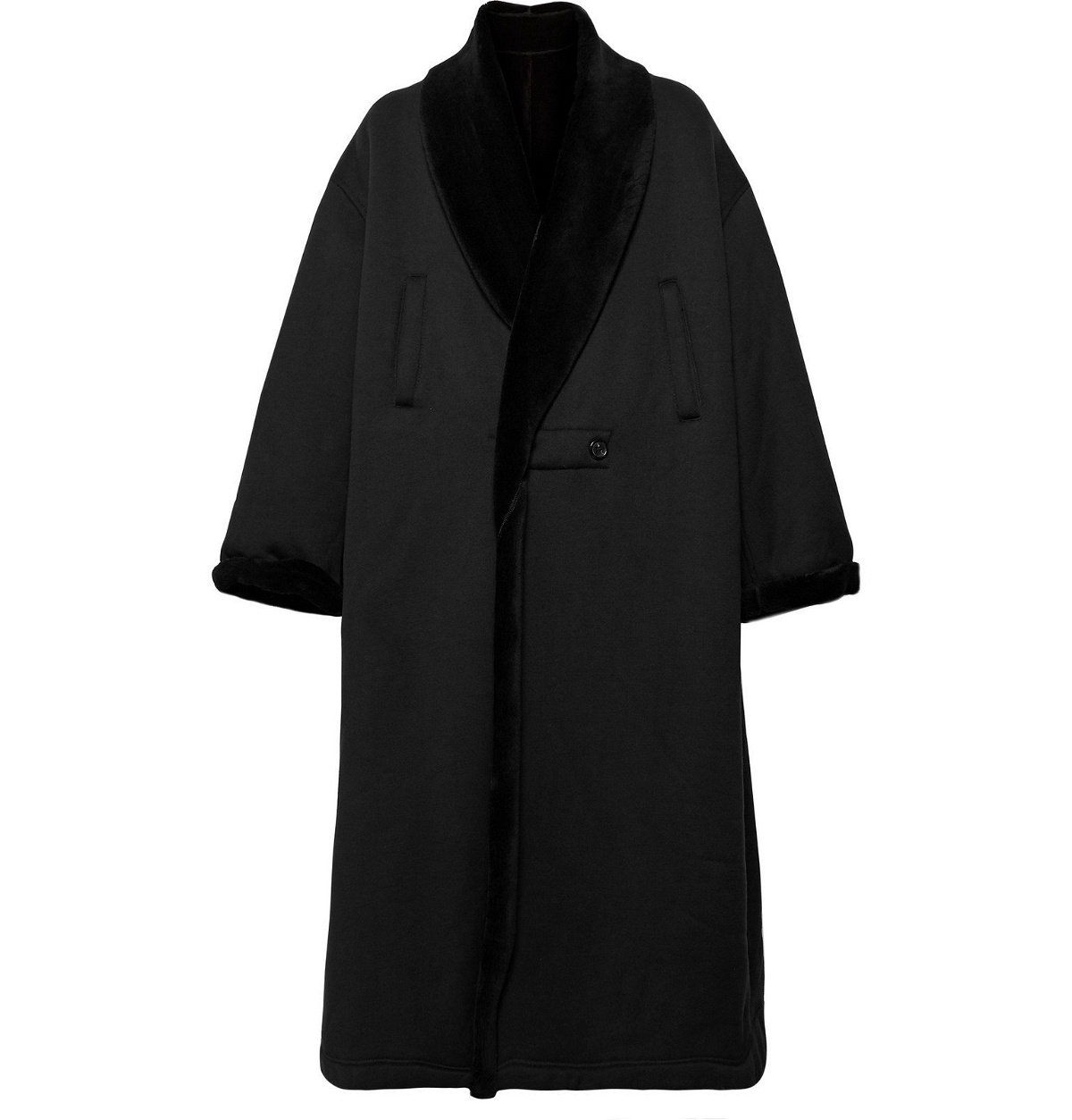Undercover - Oversized Faux Shearling Coat - Black Undercover