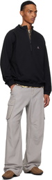 ROA Black Heavy Half Zip Sweatshirt