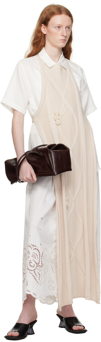 S.S.Daley Beige Elvina Apron Midi Dress