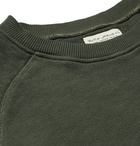 Nudie Jeans - Samuel Loopback Cotton-Jersey Sweatshirt - Men - Forest green