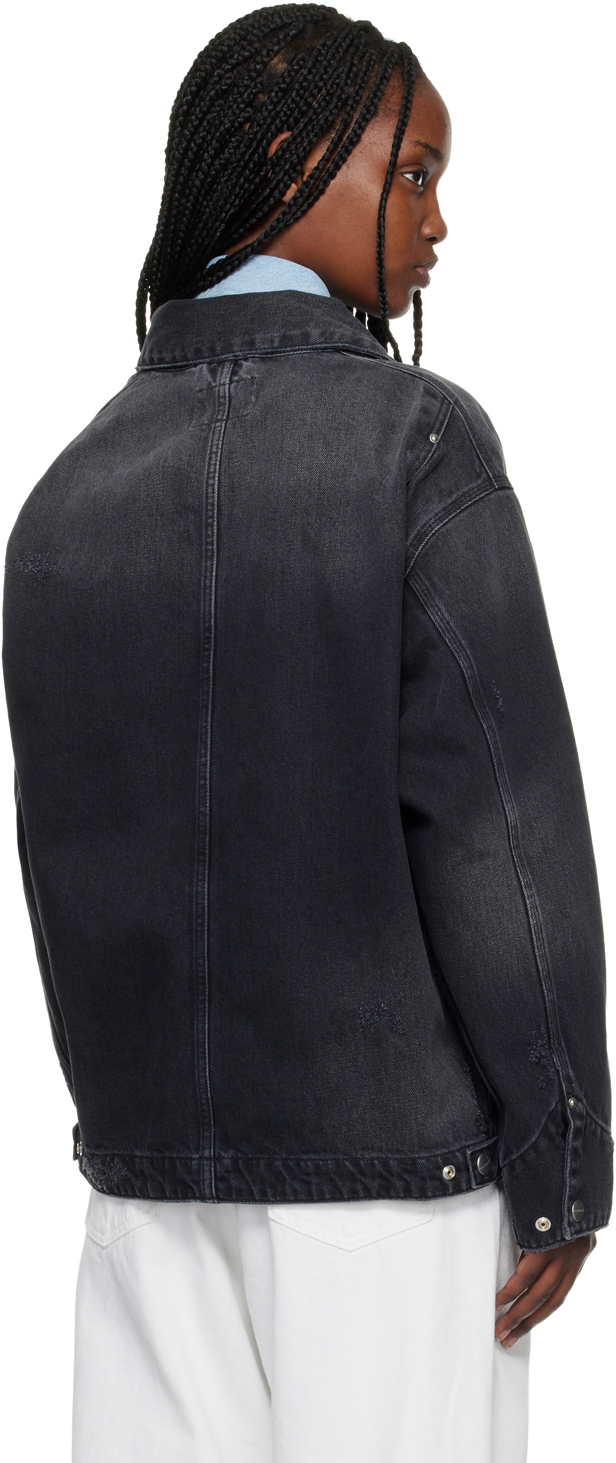 Carhartt Work In Progress Black Arctic Denim Jacket