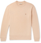 Maison Kitsuné - Logo-Appliquéd Wool Sweater - Beige