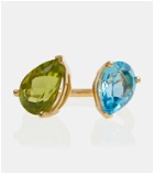 Persée 18kt gold ring with topaz and peridot