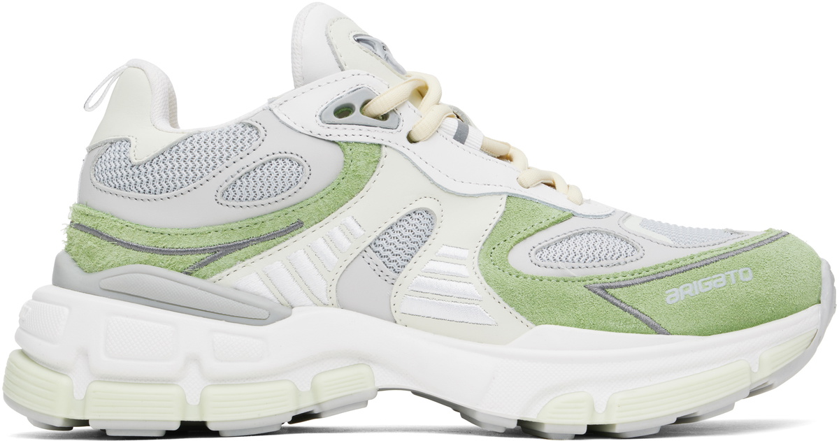 Axel Arigato Gray & Green Sphere Runner Sneakers Axel Arigato